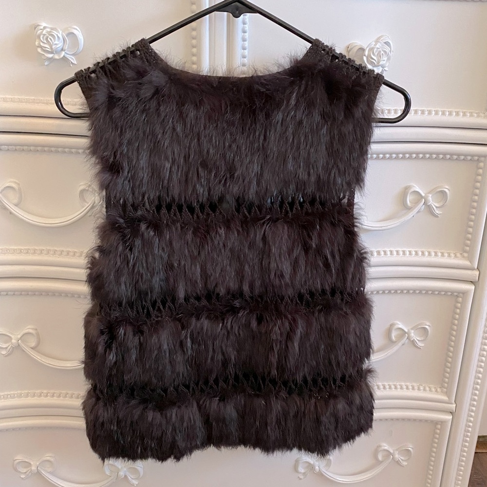 BCBG MaxAzria Rabbit Fur Vest - Picture 4 of 8